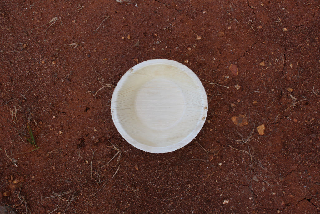 5 inch Round Areca Palm Leaf Bowl Pack of 25