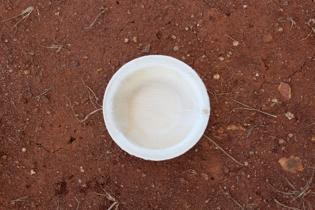 4 inch Round Areca Palm Leaf Bowl pack of 25
