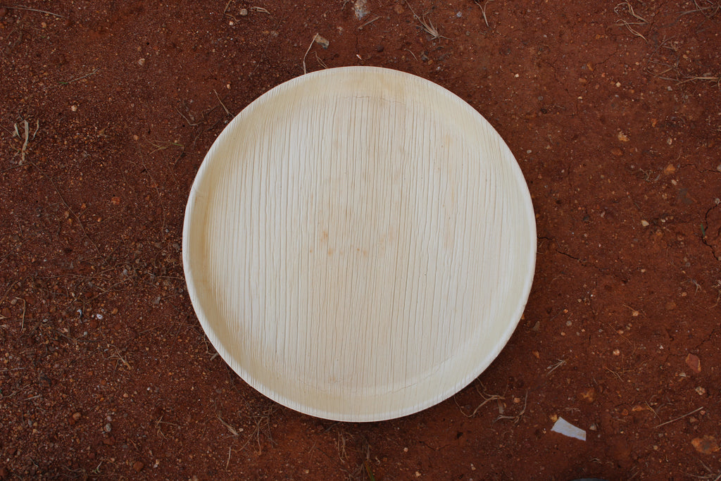 12 inch Round Shallow Areca Palm Leaf Plate Pack of 25