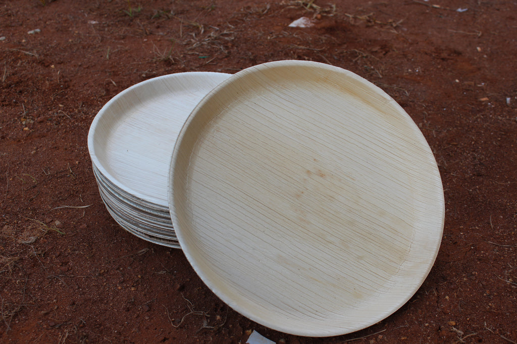 12 inch Round Shallow Areca Palm Leaf Plate Pack of 25