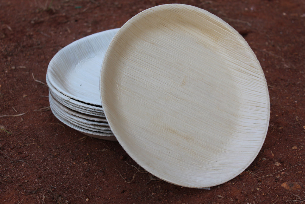 10 inch Round Shallow Areca Palm Leaf Plate Pack of 25